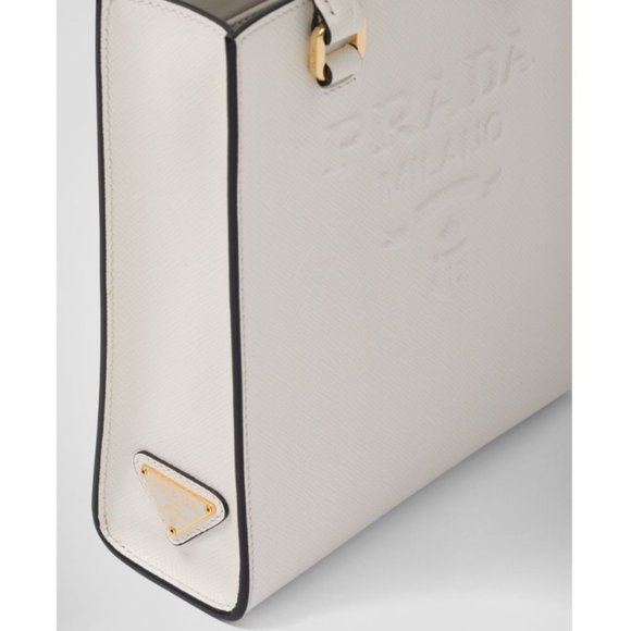 PRADA White Leather Crossbody Bag - Picture 4 of 5